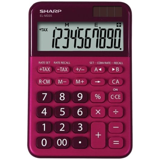 Calcolatrice Sharp EL-M335 Batteria/Solare 10 cifre Rosso