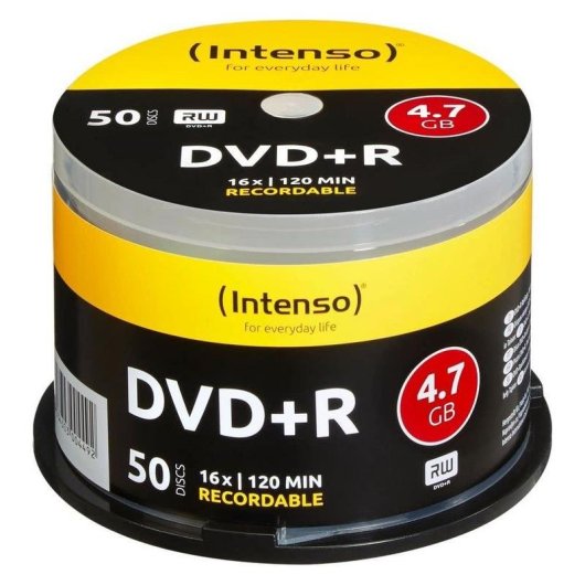 Disco DVD+R Intenso 4111155 4,7 GB 16x 50 unidades Cakebox