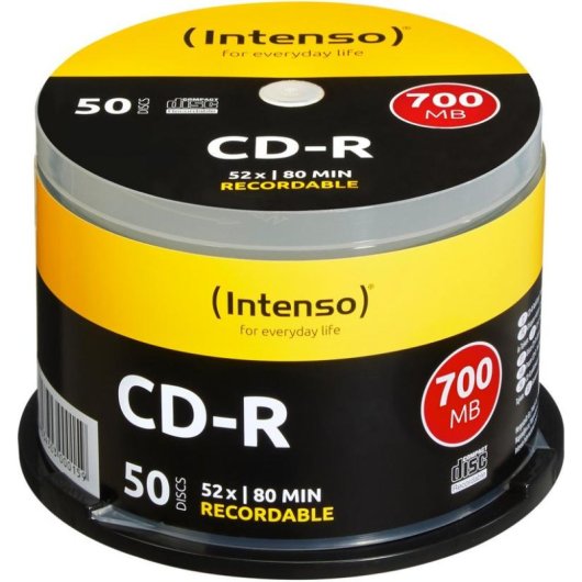 CD-R Intenso 700MB 52x 80min Cakebox 50 Stück