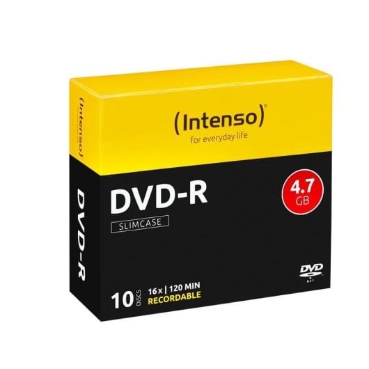 Disque DVD INTENSO DVD-R 4,7 Go 16x 120 mm Boite 10 pieces