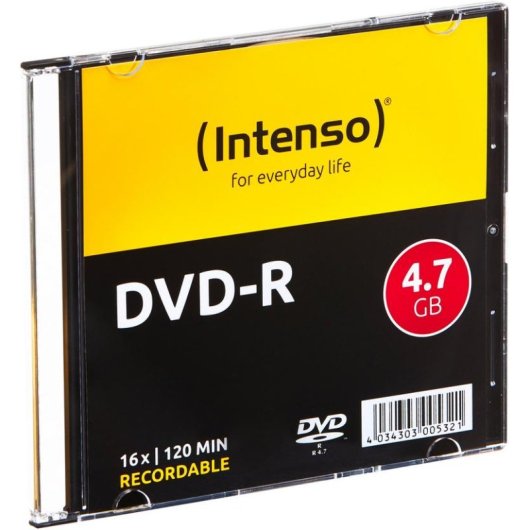 Disque DVD INTENSO DVD-R 4,7 Go 16x 120 mm Boite 10 pieces