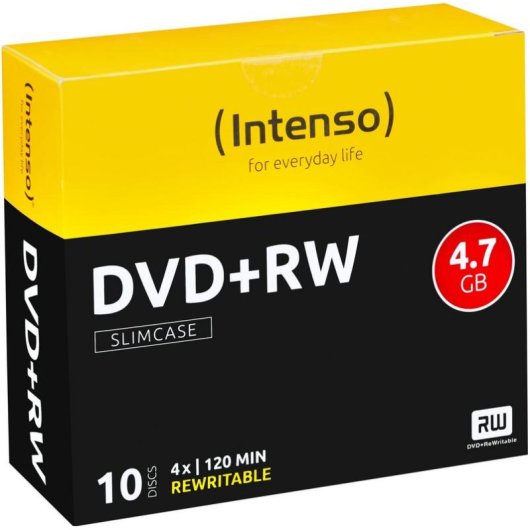 Disco Intenso DVD+RW 4,7 GB 4x 10 unidades