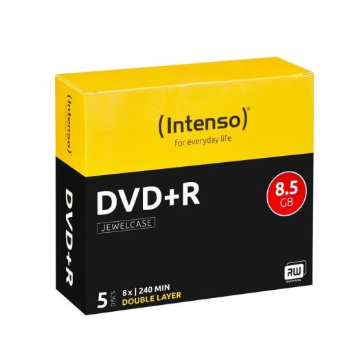 DVD+R DL Intenso 8,5 GB 8x 120 mm Pack de 5