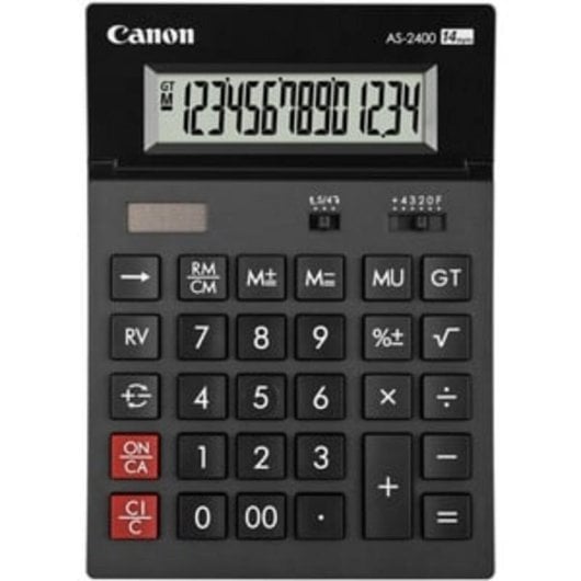 Calculadora Canon AS-2400 14 dígitos Pantalla LCD Basculante Solar
