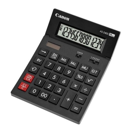 Calculadora Canon AS-2400 14 dígitos Pantalla LCD Basculante Solar