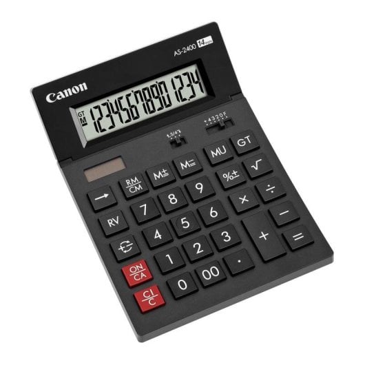Calculadora Canon AS-2400 14 dígitos Pantalla LCD Basculante Solar