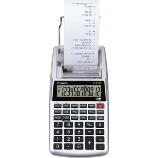 Calculadora de impresión Canon P1-DTSC II 12 dígitos AC/Batería Gris