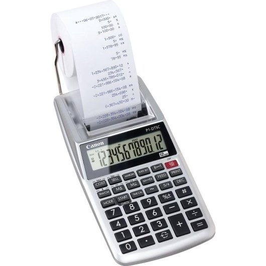 Calculadora de impresión Canon P1-DTSC II 12 dígitos AC/Batería Gris