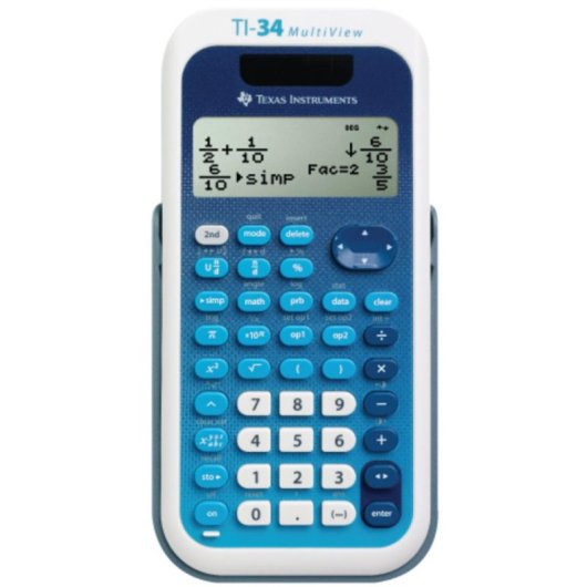 Calcolatrice scientifica TI-34 Texas Instruments 10 cifre 4 righe Blu
