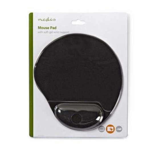 Mauspad Nedis MPADFG100BK mit Gel-Handgelenkauflage rutschfest