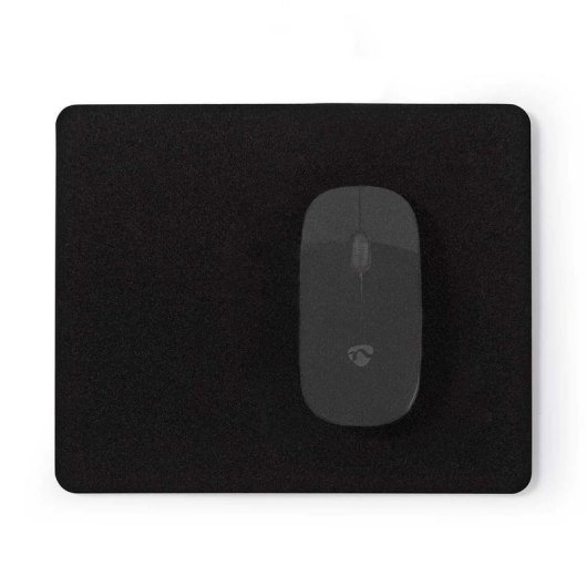 Tappetino per mouse Nedis MPADF100BK Nero Antiscivolo 220 x 180 mm
