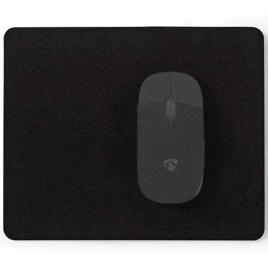 Tappetino per mouse Nedis MPADF100BK Nero Antiscivolo 220 x 180 mm
