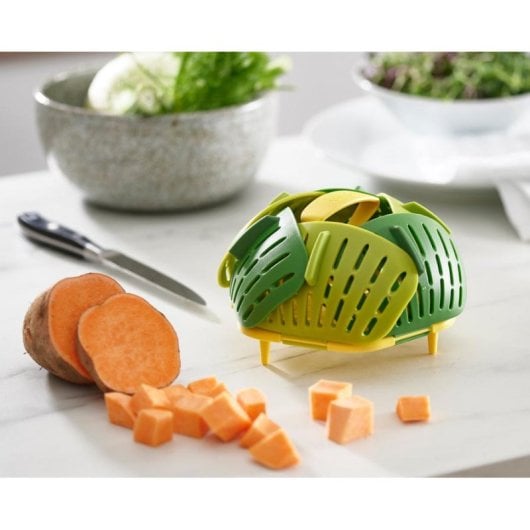 Cesta vapeur Joseph Joseph Bloom pliable silicone verte 16 cm