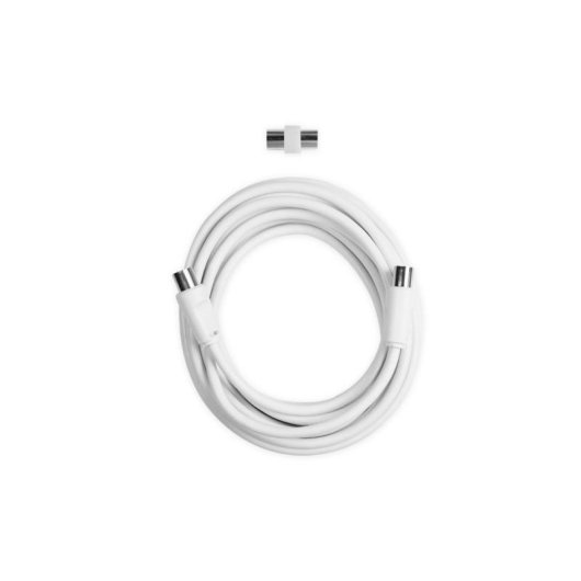 Cable coaxial de antena Ekon ECAN50MFW 5 m 9,5 mm 75 ohmios Blanco