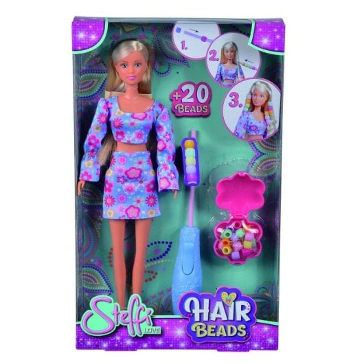 Poupee SIMBA Steffi Love Hair Beads 29 cm avec perles