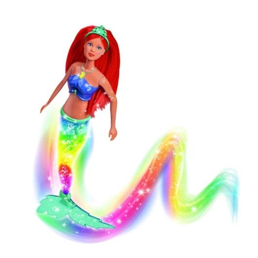 Poup ee SIMBA Steffi Love Sparkle Mermaid 29 cm Lumiere Arc-en-Ciel
