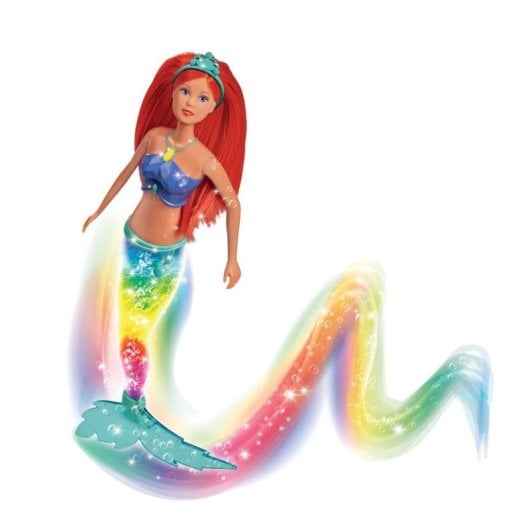 Poup ee SIMBA Steffi Love Sparkle Mermaid 29 cm Lumiere Arc-en-Ciel