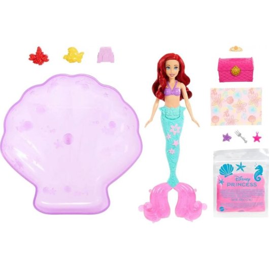 Poupée Mattel Disney Ariel avec piscine coquillage et sable malléable