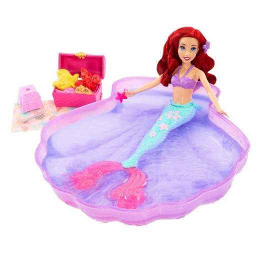 Poupée Mattel Disney Ariel avec piscine coquillage et sable malléable