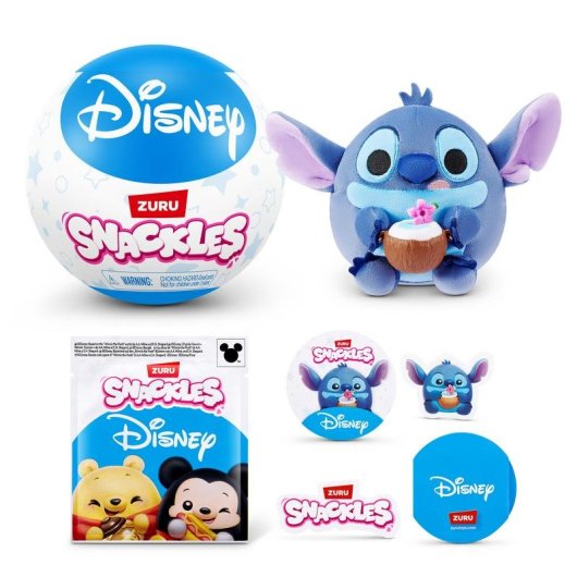 Peluche ZURU Snackles Disney Capsule Sorpresa 12 cm Collezionabile