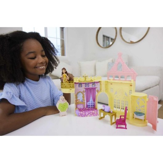 Casa de muñecas Mattel Disney Princesas Castillo apilable de Bella 29,7 cm