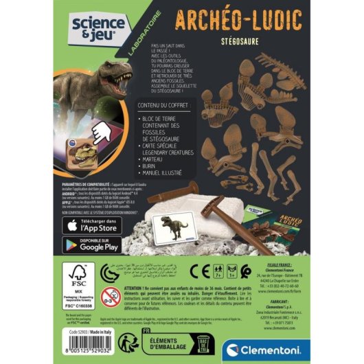 Kit Arqueologico Clementoni Estegossauro 21 cm AR