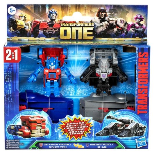 Figura transformável Hasbro Transformers One Race Changers Optimus Prime vs Megatron