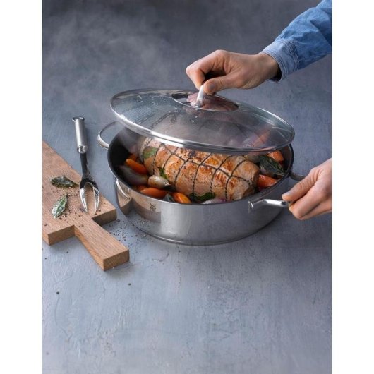 Cacerola WMF 0761406380 Acero Inoxidable con Tapa de Cristal 28 cm 4 L