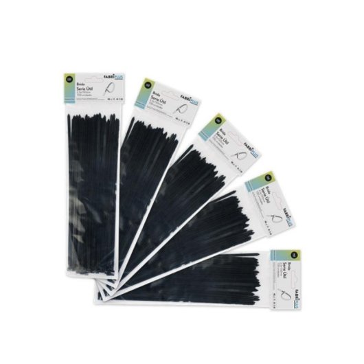 Abraçadeira FABRILAMP UTIL 2,5 x 150 mm preta, 100 unidades