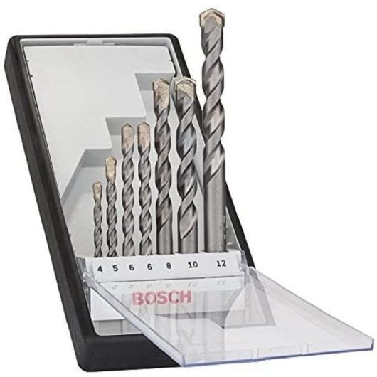 Broca Bosch, conjunto de 7, diâmetros de 4 a 10 mm