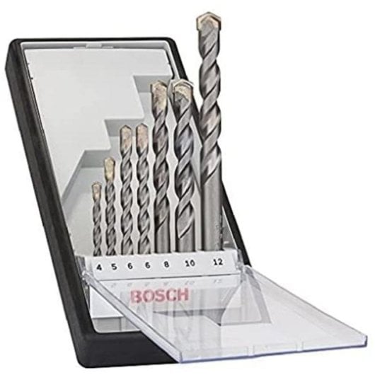 Broca Bosch, conjunto de 7, diâmetros de 4 a 10 mm