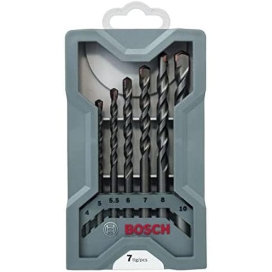 Broca Bosch, conjunto de 7, diâmetros de 4 a 10 mm