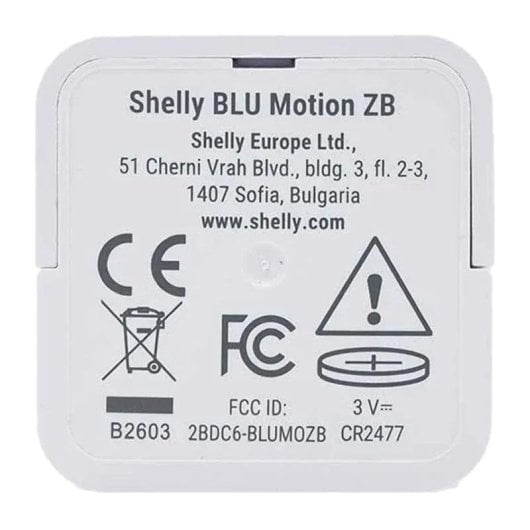 Sensore di movimento Shelly BLU Motion ZB Zigbee Bluetooth interno