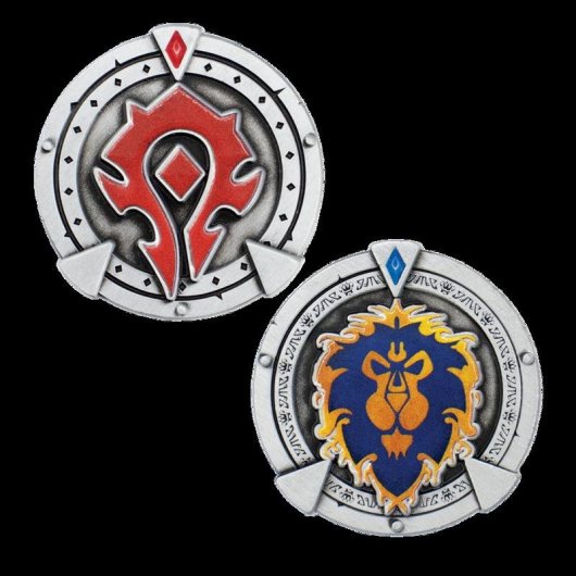 Moeda FaNaTtik World of Warcraft Edição Limitada Aliança e Horda 38 mm