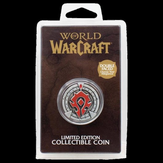 Moeda FaNaTtik World of Warcraft Edição Limitada Aliança e Horda 38 mm