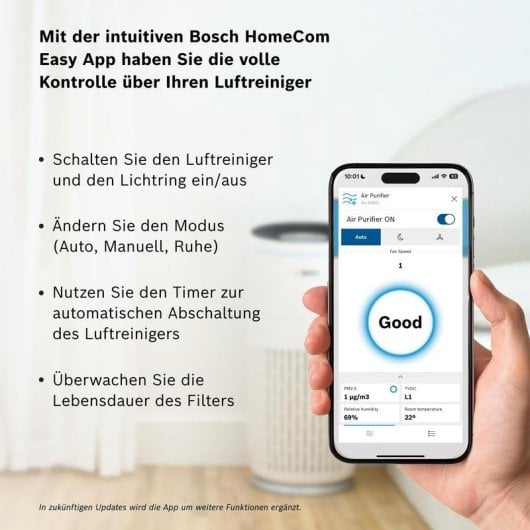 Luftreiniger Bosch Air 6000i HEPA 600 m3/h WLAN