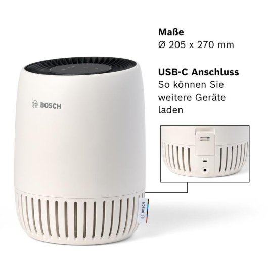 Purificador de ar Bosch Air 1000 branco HEPA 120 m3/h