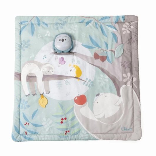 Alfombra de juego para bebé Chicco Relax & Play Multicolor 80x80 cm con luz nocturna