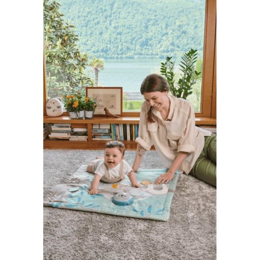 Alfombra de juego para bebé Chicco Relax & Play Multicolor 80x80 cm con luz nocturna