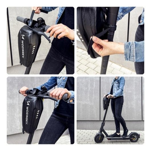Bolsa para patinete eléctrico Wozinsky WSB4BK 3 l negra
