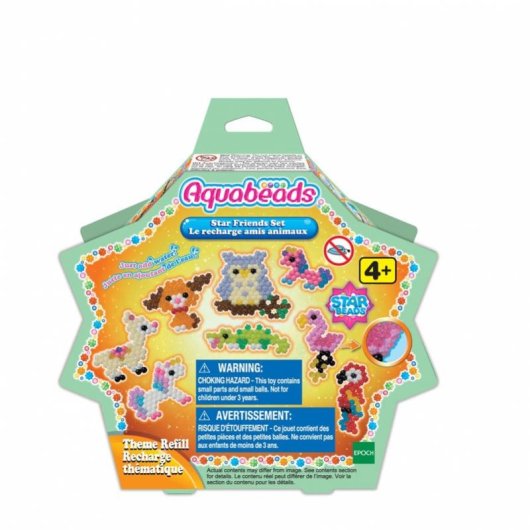 Kit creatif Aquabeads Star Friends Animaux multicolores