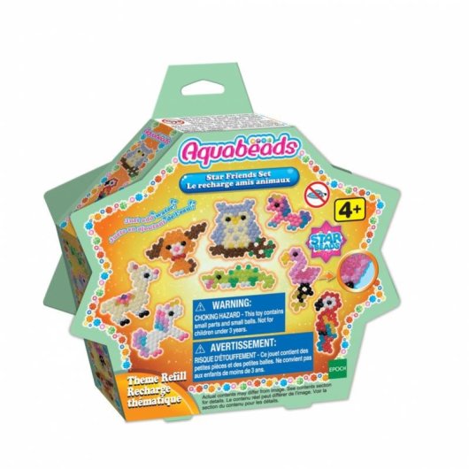 Kit creatif Aquabeads Star Friends Animaux multicolores