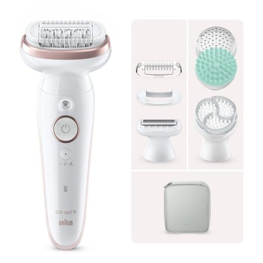 Depiladora Braun Silk-épil 9 SkinSpa Inalámbrica 2 Ajustes 6 Accesorios Seco y Húmedo