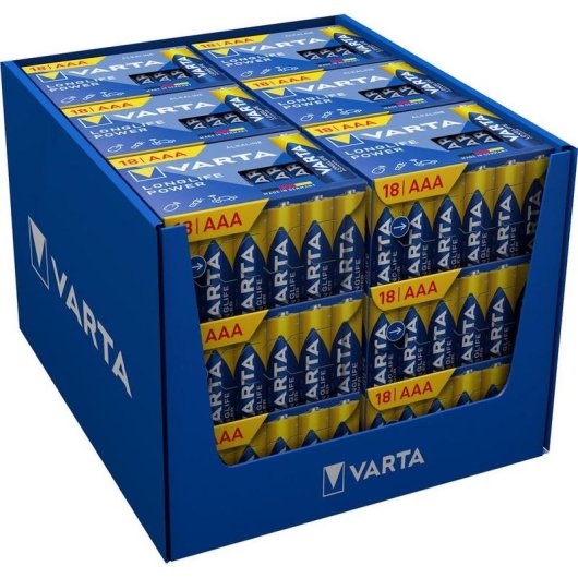 Pila AAA VARTA Longlife Power 1,5 V Alcalina x18