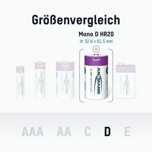Pilha ANSMANN D Li-ion 6000 mAh blister 2