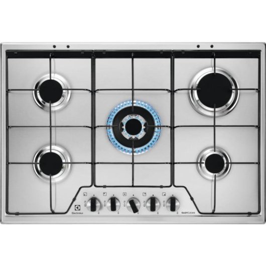 Piastra a gas Electrolux KGS7534XX 5 zone 74 cm acciaio inossidabile