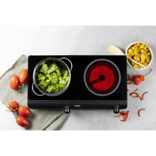 Plaque de cuisson DOMO DO339KP ceramique 2 zones 2500 W