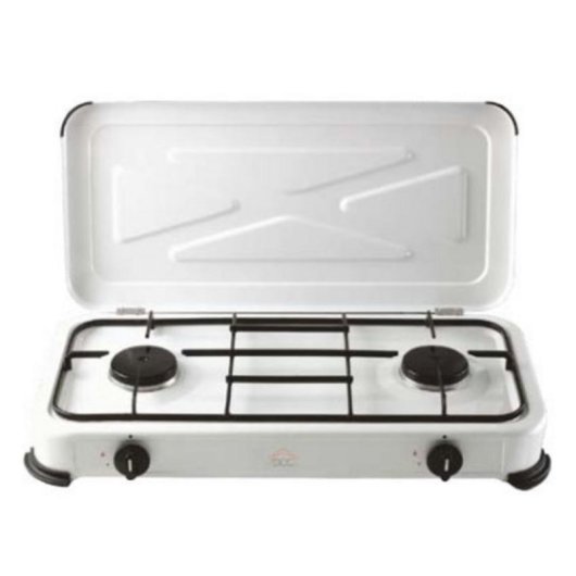 Piastra da cucina a gas DCG Eltronic EKP2422 Bianco 2 zone Piano
