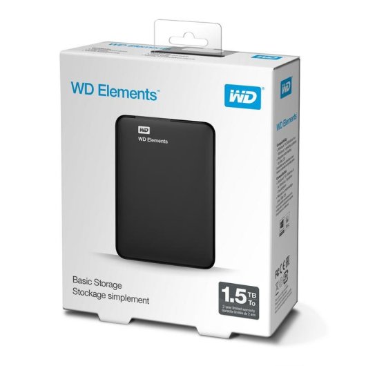 WD Elements Portable 1,5 TB HDD USB 3.0 externe harde schijf
