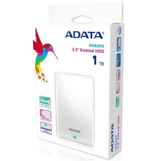 Disque dur ADATA AHV620S 1 To HDD USB 3.2 blanc